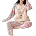 Miniatyrbild 2 av 3: Nya 2023 flanell Pyjamas Dam Set Höst Vinter Varm Tjock Coral Velvet Långärmad nattkläder Hem Pyjamas Nattkläder style 11 M