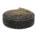 Miniatyrbillede 1 af 3: 1m Rhinestone Krystal Glas Mesh Bånd Stryge Applikation Brudekjole Sko Trim (Sort)