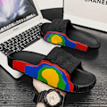 Miniatyrbild 1 av 5: Tofflor herr ytterkläder sommar sport kokos stepping bajs känsla halkfri mjuk sula flipflops utomhus strand tjock sula sandal 2025black 43-44