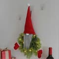 Tomte Ansiktslös Julkrans - Lysande Dörr-, Bar- eller Väggdekoration