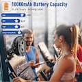 Pikkukuva 2 / 5: KOONIE 10000mAh Ladattava Kannettava Tuuletin, 8-tuumainen Akulla Toimiva Klipsituuletin, USB-tuuletin, 4 Nopeutta, Vahva Ilmavirta, Tukeva Kiinnike Toimistopöydälle Golf C