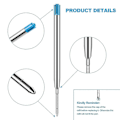Miniatyrbillede 4 af 5: 50 stk. Udskiftelige Kuglepen Refiller Metal Refill Glat Skrivning Pen Refiller 1,0 mm Udskiftning