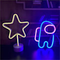Miniatyrbillede 4 af 5: Astronautformet neonskilt, hængende dekorative neonlamper, USB- eller batteridrevet til hjemmet, soveværelset, bar, restaurant, jul