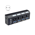 Pikkukuva 4 / 5: Usb 3.0 Virtalähde 4 Porttia Multi Usb Splitter Hub 3.0usb Hub 50cm Kaapeli Hub Telakointiasema Eu P