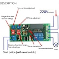 Miniatyrbild 2 av 5: 2st Dubbel Tid Justerbar Fördröjning Timing Relä Repetera På Av Stänga Loop Timer Modul Ac 100v 110v 24
