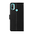 Miniatyrbillede 3 af 5: Moderigtig pungfunktion Flip Prægede Sommerfugle Blomst PU Læder Ridsefast Telefon Cover Stativ Skal Kompatibel Med M Black