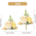 Miniatyrbilde 2 av 4: 6 stk. Knapphullsblomster Sett For Menn Bryllup Med Nåler For Brudgom Og Forlover, Rose Knapphullsblomster Corsager