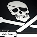 Miniatyrbillede 3 af 5: - Jolly Roger Piratflag (knogler) 3x5 Ft Trykt Messingøjer 150d Polyester Indendørs/Udendørs - Meget Tykkere Mere Holdbar End 100d 75d Polyester-Exce