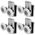 Miniatyrbilde 1 av 4: 4 stk Dusjdørhjul 23mm Dusjdørruller Kraftig Sink Legering Dobbelthjul For Både Flat Sli SPK
