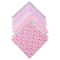 7 st Handgjorda DIY Bomullsduk Ljusrosa Blommig Patchwork Tyger Material för Sömnad Scrapbooking Quiltning (50x50cm)
