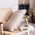 Miniatyrbilde 2 av 5: Dekorativ strikket putetrekk med puteinlegg Rektangulær varme knapper Puter til sofa, seng, hjemmedekor, beige hvit