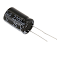 Miniatyrbillede 5 af 5: 10 stk. sorte 2200uf 25v Elektrolytkondensatorer i aluminium 1,3*1,3*2,1cm Y