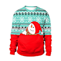 Miniatyrbild 1 av 2: Jul Xmas Män Dam Sweatshirt 3d Print Vinter Pullover Jumper Toppar C Style M