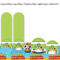 Pikkukuva 1 / 3: Sininen taivas Valkoiset pilvet Teemajuhlatarvikkeet Sarjakuva Toy Story Kertakäyttöinen pöytäastiasto lapsille Pojille Syntymäpäiväkoristeet 60pcs set