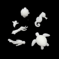 Miniatyrbild 1 av 5: 6x Sköldpadda Bläckfisk Resin Form Fyllning Mini Marin Modellering Material DIY Konst Hantverk