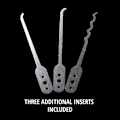 Miniatyrbilde 2 av 3: Fidget Lock Pick-sett i stål med 4 plukkprofiler og dreieverktøy - Angstdempende leke og bærbar låsesmed EDC-utstyr - Yvan