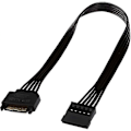 Miniatyrbillede 1 af 5: 1 stk. SATA strømforsyningsforlængerkabel, 15-benet SATA han til hun forlænger strømkabeladapter til harddisk HDD, SSD, 30 cm
