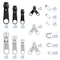 Miniatyrbild 2 av 5: 85 Delars Reparationssats för Dragkedjor Universal Dragkedja Slider Ersättning Jacka Kläder Väska Tält Fix Tång