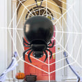 Pikkukuva 3 / 5: 3D jättiläinen Halloween Hämähäkki alumiinikalvo Ilmapallot Pelottava Hämähäkkiverkko Kauhu Realistinen Hämähäkki Lasten Lelut Hyvää pyhien päivää juhlasisustus 2pcs3