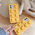 Miniatyrbillede 2 af 5: Ultra Tyk Blød Silikone Case med til Apple 3D Tegneserie Farve Sød Dejlig Sjov Bedårende Kawaii Børn Piger Drenge (Gul And, til iPhone 13)