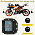 Miniatyrbilde 3 av 5: Motorsykkel Dekktrykkovervåkingssystem Tpms Auto Sykkel Dekk Alarm Lcd Sanntidsovervåker For Tohjuls Motorsykkel