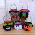 Miniatyrbild 2 av 5: Halloween godispåsar Tecknad pumpa Häxa Ghost Handhållen present tygpåse Trick or Treat för barn Helloween Party Inredningstillbehör 1pc C