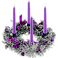 Pikkukuva 2 / 4: (Violetti) Joulukranssit Kynttilänjalat 12 tuuman Joulun Adventtikalenteri Adventtikranssit Rengas