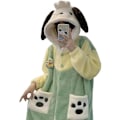 Pikkukuva 3 / 5: Pehmoiset Kawaii-pyjamat naisille, kylpytakki hupulla, söpöt pehmoiset pitkät pyjamat, lahja S