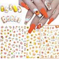 Miniatyrbild 1 av 5: Höst Nagelstickers För Nagelkonst Lönnlöv Nagelkonst Stickers Dekaler Thanksgiving Nagelkonst Tillbehör 9st Lönnlöv Pumpa Solros Höst Nagelkonst D