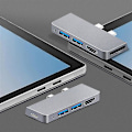 Miniatyrbillede 2 af 5: Til Surface Pro 8 Usb C Hub, 4k-kompatibel Adapter+2 Usb 3.0 Læser Sd/tf Kortlæser Adapter Til
