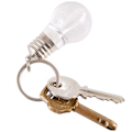 Miniatyrbillede 4 af 5: LED Lommelygte Pære Nøglering Nøglevedhæng Lampe Lygte Regnbuefarve Gave