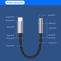 Miniatyrbillede 5 af 5: USB Type C til 3,5 mm hun hovedtelefon jack adapter 15 cm længde adapterkabler