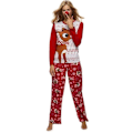 Miniatyrbild 1 av 4: Jul Familj Matchande Pyjamas Set Älg Print Jul Pyjamas Hem Kläder Women L