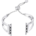 Miniatyrbillede 2 af 5: Rustfrit stålremme kompatible med Apple Watch remme 38 mm 40 mm 41 mm 42 mm 44 mm 45 mm iWatch Series 7/6/5/4/3/2/1/SE, elegant armbåndsarmring til kvinder