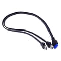 0. Dubbel 2 Port USB 3.0 Frontpanel Förlängningskabel A Typ Hona till 20 Pin Box Header Hona Slot A