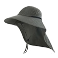 Miniatyrbild 5 av 5: Solhatt för män utomhus med UV-skydd Safarihatt Bredbrättad fiskehatt med nackskydd 1 st brun yu