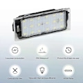 Miniatyrbild 3 av 5: 2 st LED-registreringsskyltslampor Canbus Bil LED Nummer Renault Twingo II Clio IV Laguna 2 Megane 3 Twingo Master Vel Satis Billampor