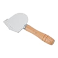 Miniatyrbilde 2 av 5: Denture-spade i rustfritt stål, halvsirkelformet, for varm voks, med trehåndtak