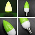 Miniatyrbillede 2 af 5: E14 LED Farve Lysestage Pære, Farve Lysestage Lys, Grøn (sammenfiltring)