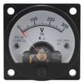 AC 0-300V Rund Analog Urtavla Panelmätare Voltmeter Mätare Svart