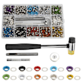 Miniatyrbilde 1 av 4: 500 Sett Trykknapper DIY Produksjon Slitesterk Robust Struktur 5mm Trykknapper for Jumpsuits Bluse Skjørt