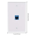 Pikkukuva 3 / 5: 4x Cat6 Ethernet-seinälevypistoke 1 portti RJ45 Verkko Naaras-Naaras Seinäkytkentäliitäntälevy Whi
