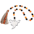 Pikkukuva 5 / 5: Halloween Puuhelmi Halloween Puuhelminauha Halloween Porrastettu Tarjotin Garland Maalaistalon Helminauha Garland Haamulla (2kpl) yu