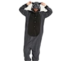 Pikkukuva 2 / 2: Eläinpyjama Onesie Polar Fleece Lämmin Yöpuku Sarjakuva Pesukarhu Puku Pitkähihainen Yöasu Kotivaatteet Miehille ja Naisille Koko XL