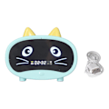 Miniatyrbild 1 av 5: Mini Tecknad Högtalare Multifunktionell Söt Kattöra Design Smart Set Dubbla Väckarklockor för Sovrum Kontor Grön