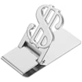 Miniatyrbillede 1 af 4: 1 stk. Metal Dollar Tegn Form Seddelclips Mini Rustfrit Stål Pengepung Clips Pengeholder Kreditholder