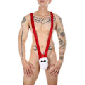 Miniatyrbild 1 av 5: Jul Jockstrap för Män Tomte Mankini Stringtrosor Leotard Sexiga Underkläder Kalsonger Body