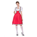 Pikkukuva 1 / 5: Nopea toimitus naisten saksalaiset Dirndl-puvut Baijerin Oktoberfest Halloween-karnevaaliin Red 3XL