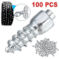 Miniatyrbilde 3 av 5: 100 stk 12 mm Dekkpigger Karbidskruer Snøpigger Anti-Is For Bil/SUV/ATV/UTV Dekkpigger-ZZY