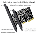 Miniatyrbild 4 av 5: USB PCIE-kort Typ C PCI- 4X till USB 3.2 Gen 2X2 (20Gbps) ASM3242 Chipset för Windows 8/10/Linux